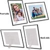 image:imageAmericanflat 85x11 Picture Frame with ShatterResistant Glass  Streamline Collection  Thin Border Photo Frame for Tabletop and Wall Display  Hanging Hardware and Easel Stand Included  Mahogany  Shatterresistant glass wall or tabletop display with included easel sawtooth hangers included secure turntab backingBlack