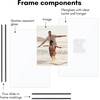 image:imageAmericanflat 85x11 Picture Frame with ShatterResistant Glass  Streamline Collection  Thin Border Photo Frame for Tabletop and Wall Display  Hanging Hardware and Easel Stand Included  Mahogany  Shatterresistant glass wall or tabletop display with included easel sawtooth hangers included secure turntab backingBlack