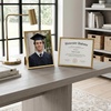 image:imageAmericanflat 85x11 Picture Frame with ShatterResistant Glass  Streamline Collection  Thin Border Photo Frame for Tabletop and Wall Display  Hanging Hardware and Easel Stand Included  Gold  Shatterresistant glass wall or tabletop display with included easel sawtooth hangers included secure turntab backingPicture Frame