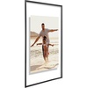 image:imageAmericanflat 85x11 Picture Frame with ShatterResistant Glass  Streamline Collection  Thin Border Photo Frame for Tabletop and Wall Display  Hanging Hardware and Easel Stand Included  Mahogany  Shatterresistant glass wall or tabletop display with included easel sawtooth hangers included secure turntab backingBlack