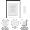 image:imageAmericanflat 85x11 Picture Frame with ShatterResistant Glass  Streamline Collection  Thin Border Photo Frame for Tabletop and Wall Display  Hanging Hardware and Easel Stand Included  Mahogany  Shatterresistant glass wall or tabletop display with included easel sawtooth hangers included secure turntab backingBlack