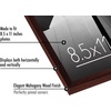 image:imageAmericanflat 85x11 Picture Frame with ShatterResistant Glass  Streamline Collection  Thin Border Photo Frame for Tabletop and Wall Display  Hanging Hardware and Easel Stand Included  Mahogany  Shatterresistant glass wall or tabletop display with included easel sawtooth hangers included secure turntab backingMahogany