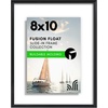 image:imageAmericanflat 85x11 Picture Frame with ShatterResistant Glass  Streamline Collection  Thin Border Photo Frame for Tabletop and Wall Display  Hanging Hardware and Easel Stand Included  Mahogany  Shatterresistant glass wall or tabletop display with included easel sawtooth hangers included secure turntab backingBlack