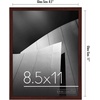 image:imageAmericanflat 85x11 Picture Frame with ShatterResistant Glass  Streamline Collection  Thin Border Photo Frame for Tabletop and Wall Display  Hanging Hardware and Easel Stand Included  Mahogany  Shatterresistant glass wall or tabletop display with included easel sawtooth hangers included secure turntab backingMahogany