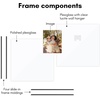 image:imageAmericanflat 85x11 Picture Frame with ShatterResistant Glass  Streamline Collection  Thin Border Photo Frame for Tabletop and Wall Display  Hanging Hardware and Easel Stand Included  Mahogany  Shatterresistant glass wall or tabletop display with included easel sawtooth hangers included secure turntab backingBlack