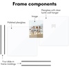 image:imageAmericanflat 85x11 Picture Frame with ShatterResistant Glass  Streamline Collection  Thin Border Photo Frame for Tabletop and Wall Display  Hanging Hardware and Easel Stand Included  Mahogany  Shatterresistant glass wall or tabletop display with included easel sawtooth hangers included secure turntab backingBlack