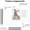 image:imageAmericanflat 85x11 Picture Frame with ShatterResistant Glass  Streamline Collection  Thin Border Photo Frame for Tabletop and Wall Display  Hanging Hardware and Easel Stand Included  Mahogany  Shatterresistant glass wall or tabletop display with included easel sawtooth hangers included secure turntab backingBlack