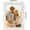 image:imageAmericanflat 85x14 Picture Frame with ShatterResistant Glass  Signature Collection  GalleryStyle Frames Made of Engineered Wood  Photo Frame for Wall Display  DriftwoodWhite Gold