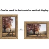image:imageAmericanflat 85x14 Picture Frame with ShatterResistant Glass  Signature Collection  GalleryStyle Frames Made of Engineered Wood  Photo Frame for Wall Display  DriftwoodGold