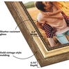 image:imageAmericanflat 85x14 Picture Frame with ShatterResistant Glass  Signature Collection  GalleryStyle Frames Made of Engineered Wood  Photo Frame for Wall Display  DriftwoodGold