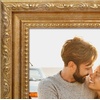 image:imageAmericanflat 85x14 Picture Frame with ShatterResistant Glass  Signature Collection  GalleryStyle Frames Made of Engineered Wood  Photo Frame for Wall Display  DriftwoodGold
