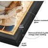 image:imageAmericanflat 85x14 Picture Frame with ShatterResistant Glass  Signature Collection  GalleryStyle Frames Made of Engineered Wood  Photo Frame for Wall Display  DriftwoodBlack Gold