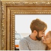 image:imageAmericanflat 85x14 Picture Frame with ShatterResistant Glass  Signature Collection  GalleryStyle Frames Made of Engineered Wood  Photo Frame for Wall Display  DriftwoodGold