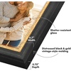 image:imageAmericanflat 85x14 Picture Frame with ShatterResistant Glass  Signature Collection  GalleryStyle Frames Made of Engineered Wood  Photo Frame for Wall Display  DriftwoodBlack Gold