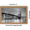 image:imageAmericanflat 85x14 Picture Frame with ShatterResistant Glass  Signature Collection  GalleryStyle Frames Made of Engineered Wood  Photo Frame for Wall Display  DriftwoodDark Oak