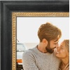 image:imageAmericanflat 85x14 Picture Frame with ShatterResistant Glass  Signature Collection  GalleryStyle Frames Made of Engineered Wood  Photo Frame for Wall Display  DriftwoodBlack Gold