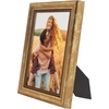image:imageAmericanflat 85x14 Picture Frame with ShatterResistant Glass  Signature Collection  GalleryStyle Frames Made of Engineered Wood  Photo Frame for Wall Display  DriftwoodGold
