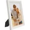 image:imageAmericanflat 85x14 Picture Frame with ShatterResistant Glass  Signature Collection  GalleryStyle Frames Made of Engineered Wood  Photo Frame for Wall Display  DriftwoodWhite Gold