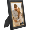 image:imageAmericanflat 85x14 Picture Frame with ShatterResistant Glass  Signature Collection  GalleryStyle Frames Made of Engineered Wood  Photo Frame for Wall Display  DriftwoodBlack Gold