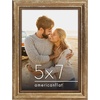 image:imageAmericanflat 85x14 Picture Frame with ShatterResistant Glass  Signature Collection  GalleryStyle Frames Made of Engineered Wood  Photo Frame for Wall Display  DriftwoodGold