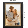 image:imageAmericanflat 85x14 Picture Frame with ShatterResistant Glass  Signature Collection  GalleryStyle Frames Made of Engineered Wood  Photo Frame for Wall Display  DriftwoodBlack Gold