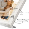 image:imageAmericanflat 85x14 Picture Frame with ShatterResistant Glass  Signature Collection  GalleryStyle Frames Made of Engineered Wood  Photo Frame for Wall Display  DriftwoodWhite Gold