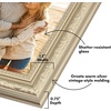 image:imageAmericanflat 85x14 Picture Frame with ShatterResistant Glass  Signature Collection  GalleryStyle Frames Made of Engineered Wood  Photo Frame for Wall Display  DriftwoodSilver