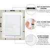 image:imageAmericanflat 8x10 Floating Picture Frame with Polished CrystalClear Glass  Use as 5x7 Picture Frame or Display 4x6 Photo  Signature Float Collection  Photo Frames for Tabletop or Wall  Black  Photo floats between crystalclear glass wall or tabletop display with included easel sawtooth hangers includedLight Wood