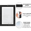 image:imageAmericanflat 8x10 Floating Picture Frame with Polished CrystalClear Glass  Use as 5x7 Picture Frame or Display 4x6 Photo  Signature Float Collection  Photo Frames for Tabletop or Wall  Black  Photo floats between crystalclear glass wall or tabletop display with included easel sawtooth hangers includedBlack