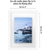 image:imageAmericanflat 8x10 Floating Picture Frame with Polished CrystalClear Glass  Use as 5x7 Picture Frame or Display 4x6 Photo  Signature Float Collection  Photo Frames for Tabletop or Wall  Black  Photo floats between crystalclear glass wall or tabletop display with included easel sawtooth hangers includedWhite