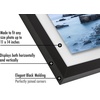 image:imageAmericanflat 8x10 Floating Picture Frame with Polished CrystalClear Glass  Use as 5x7 Picture Frame or Display 4x6 Photo  Signature Float Collection  Photo Frames for Tabletop or Wall  Black  Photo floats between crystalclear glass wall or tabletop display with included easel sawtooth hangers includedBlack