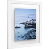 image:imageAmericanflat 8x10 Floating Picture Frame with Polished CrystalClear Glass  Use as 5x7 Picture Frame or Display 4x6 Photo  Signature Float Collection  Photo Frames for Tabletop or Wall  Black  Photo floats between crystalclear glass wall or tabletop display with included easel sawtooth hangers includedWhite