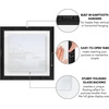 image:imageAmericanflat 8x10 Floating Picture Frame with Polished CrystalClear Glass  Use as 5x7 Picture Frame or Display 4x6 Photo  Signature Float Collection  Photo Frames for Tabletop or Wall  Black  Photo floats between crystalclear glass wall or tabletop display with included easel sawtooth hangers includedBlack