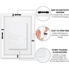 image:imageAmericanflat 8x10 Floating Picture Frame with Polished CrystalClear Glass  Use as 5x7 Picture Frame or Display 4x6 Photo  Signature Float Collection  Photo Frames for Tabletop or Wall  Black  Photo floats between crystalclear glass wall or tabletop display with included easel sawtooth hangers includedWhite