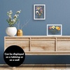 image:imageAmericanflat 8x10 Floating Picture Frame with Polished CrystalClear Glass  Use as 5x7 Picture Frame or Display 4x6 Photo  Signature Float Collection  Photo Frames for Tabletop or Wall  Black  Photo floats between crystalclear glass wall or tabletop display with included easel sawtooth hangers includedWhite