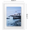 image:imageAmericanflat 8x10 Floating Picture Frame with Polished CrystalClear Glass  Use as 5x7 Picture Frame or Display 4x6 Photo  Signature Float Collection  Photo Frames for Tabletop or Wall  Black  Photo floats between crystalclear glass wall or tabletop display with included easel sawtooth hangers includedWhite
