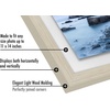 image:imageAmericanflat 8x10 Floating Picture Frame with Polished CrystalClear Glass  Use as 5x7 Picture Frame or Display 4x6 Photo  Signature Float Collection  Photo Frames for Tabletop or Wall  Black  Photo floats between crystalclear glass wall or tabletop display with included easel sawtooth hangers includedLight Wood