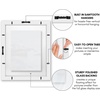 image:imageAmericanflat 8x10 Floating Picture Frame with Polished CrystalClear Glass  Use as 5x7 Picture Frame or Display 4x6 Photo  Signature Float Collection  Photo Frames for Tabletop or Wall  Black  Photo floats between crystalclear glass wall or tabletop display with included easel sawtooth hangers includedWhite