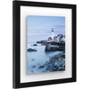image:imageAmericanflat 8x10 Floating Picture Frame with Polished CrystalClear Glass  Use as 5x7 Picture Frame or Display 4x6 Photo  Signature Float Collection  Photo Frames for Tabletop or Wall  Black  Photo floats between crystalclear glass wall or tabletop display with included easel sawtooth hangers includedBlack