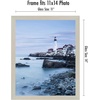 image:imageAmericanflat 8x10 Floating Picture Frame with Polished CrystalClear Glass  Use as 5x7 Picture Frame or Display 4x6 Photo  Signature Float Collection  Photo Frames for Tabletop or Wall  Black  Photo floats between crystalclear glass wall or tabletop display with included easel sawtooth hangers includedLight Wood