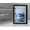 image:imageAmericanflat 8x10 Floating Picture Frame with Polished CrystalClear Glass  Use as 5x7 Picture Frame or Display 4x6 Photo  Signature Float Collection  Photo Frames for Tabletop or Wall  Black  Photo floats between crystalclear glass wall or tabletop display with included easel sawtooth hangers includedBlack