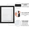 image:imageAmericanflat 8x10 Floating Picture Frame with Polished CrystalClear Glass  Use as 5x7 Picture Frame or Display 4x6 Photo  Signature Float Collection  Photo Frames for Tabletop or Wall  Black  Photo floats between crystalclear glass wall or tabletop display with included easel sawtooth hangers includedBlack