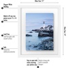 image:imageAmericanflat 8x10 Floating Picture Frame with Polished CrystalClear Glass  Use as 5x7 Picture Frame or Display 4x6 Photo  Signature Float Collection  Photo Frames for Tabletop or Wall  Black  Photo floats between crystalclear glass wall or tabletop display with included easel sawtooth hangers includedWhite