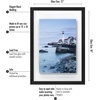 image:imageAmericanflat 8x10 Floating Picture Frame with Polished CrystalClear Glass  Use as 5x7 Picture Frame or Display 4x6 Photo  Signature Float Collection  Photo Frames for Tabletop or Wall  Black  Photo floats between crystalclear glass wall or tabletop display with included easel sawtooth hangers includedBlack