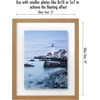 image:imageAmericanflat 8x10 Floating Picture Frame with Polished CrystalClear Glass  Use as 5x7 Picture Frame or Display 4x6 Photo  Signature Float Collection  Photo Frames for Tabletop or Wall  Black  Photo floats between crystalclear glass wall or tabletop display with included easel sawtooth hangers includedDark Oak