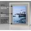 image:imageAmericanflat 8x10 Floating Picture Frame with Polished CrystalClear Glass  Use as 5x7 Picture Frame or Display 4x6 Photo  Signature Float Collection  Photo Frames for Tabletop or Wall  Black  Photo floats between crystalclear glass wall or tabletop display with included easel sawtooth hangers includedLight Wood