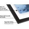 image:imageAmericanflat 8x10 Floating Picture Frame with Polished CrystalClear Glass  Use as 5x7 Picture Frame or Display 4x6 Photo  Signature Float Collection  Photo Frames for Tabletop or Wall  Black  Photo floats between crystalclear glass wall or tabletop display with included easel sawtooth hangers includedBlack