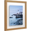 image:imageAmericanflat 8x10 Floating Picture Frame with Polished CrystalClear Glass  Use as 5x7 Picture Frame or Display 4x6 Photo  Signature Float Collection  Photo Frames for Tabletop or Wall  Black  Photo floats between crystalclear glass wall or tabletop display with included easel sawtooth hangers includedDark Oak