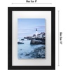 image:imageAmericanflat 8x10 Floating Picture Frame with Polished CrystalClear Glass  Use as 5x7 Picture Frame or Display 4x6 Photo  Signature Float Collection  Photo Frames for Tabletop or Wall  Black  Photo floats between crystalclear glass wall or tabletop display with included easel sawtooth hangers includedBlack