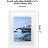 image:imageAmericanflat 8x10 Floating Picture Frame with Polished CrystalClear Glass  Use as 5x7 Picture Frame or Display 4x6 Photo  Signature Float Collection  Photo Frames for Tabletop or Wall  Black  Photo floats between crystalclear glass wall or tabletop display with included easel sawtooth hangers includedWhite